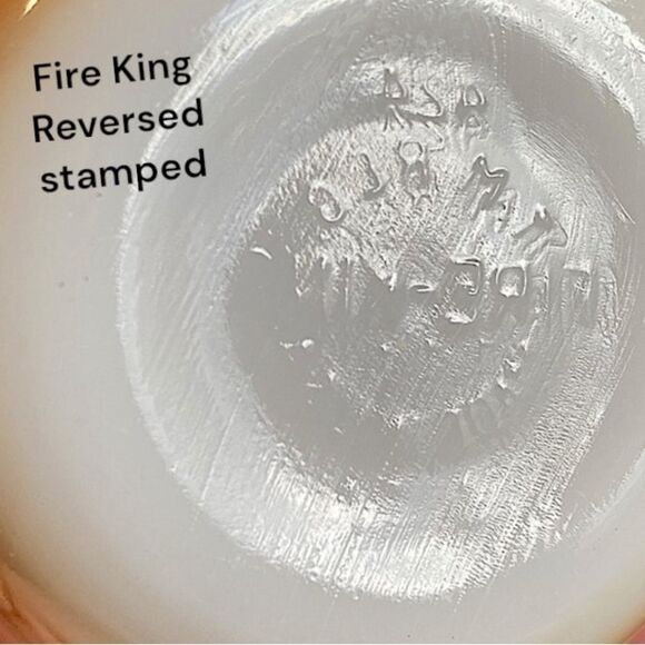 Vintage Fire King 1940’a peach luster glass custard cups, Set of 6 - Picture 5 of 12